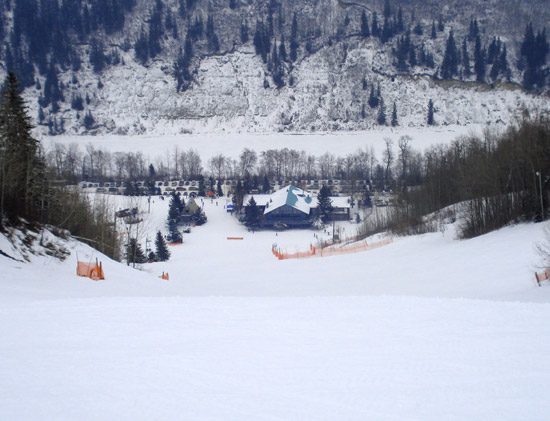 Canyon Ski Area in Canada - the view from the top of the mountain.