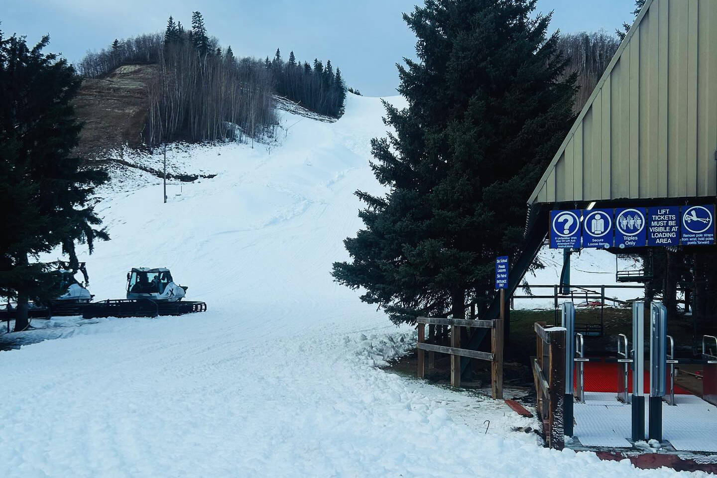 Canyon Ski Area in Canada - a snow covered ski slope.
