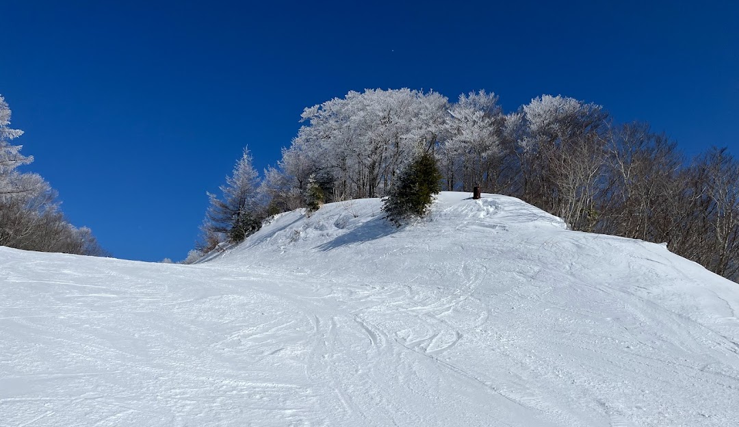 Skier gliding down a snowy trail at Star Spur Ryokufu Resort Hida Japan visible ski lift and chalet in the backdrop capturing vibrant winter sports scene.