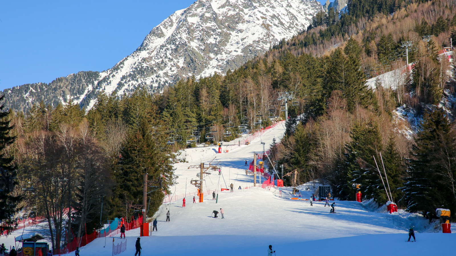 Les Planards in France - snow on the mountain.