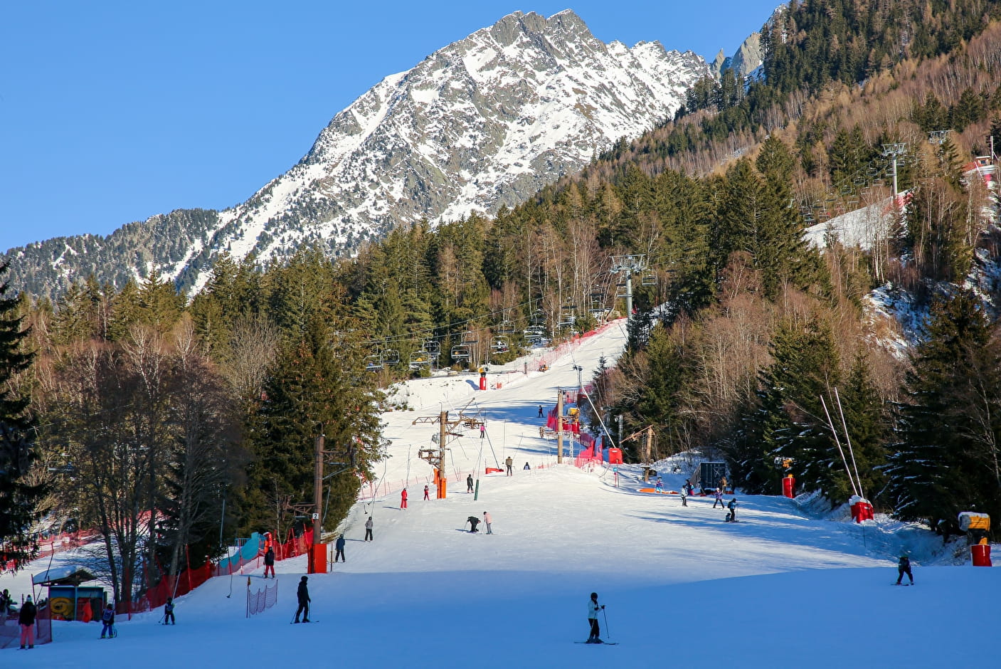 Les Planards in France - a snow covered ski slope.