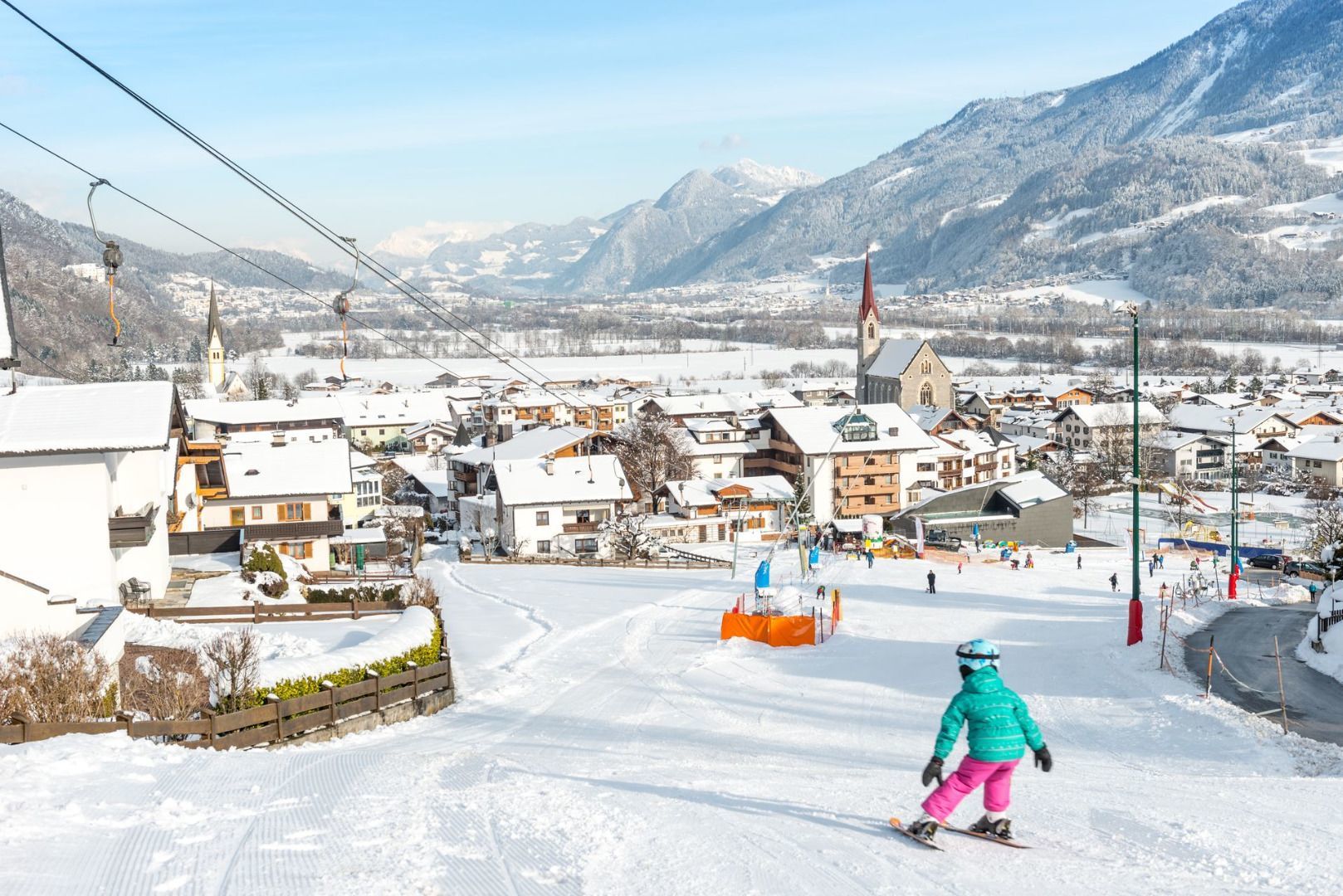Burglift – Stans in Austria - snow on the ground.