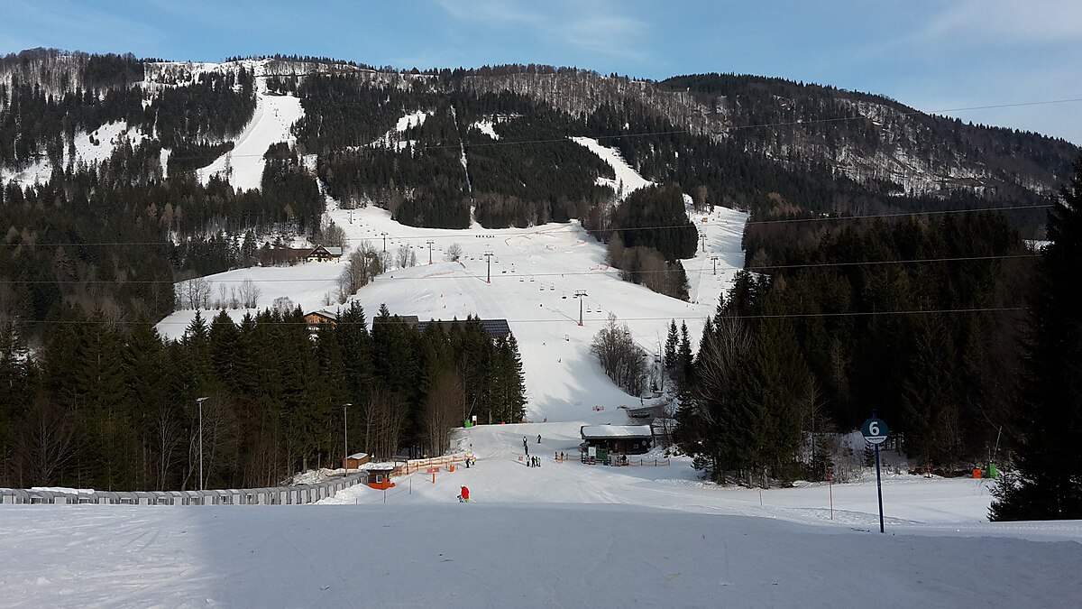 Annaberg in Austria - a snow covered ski slope.