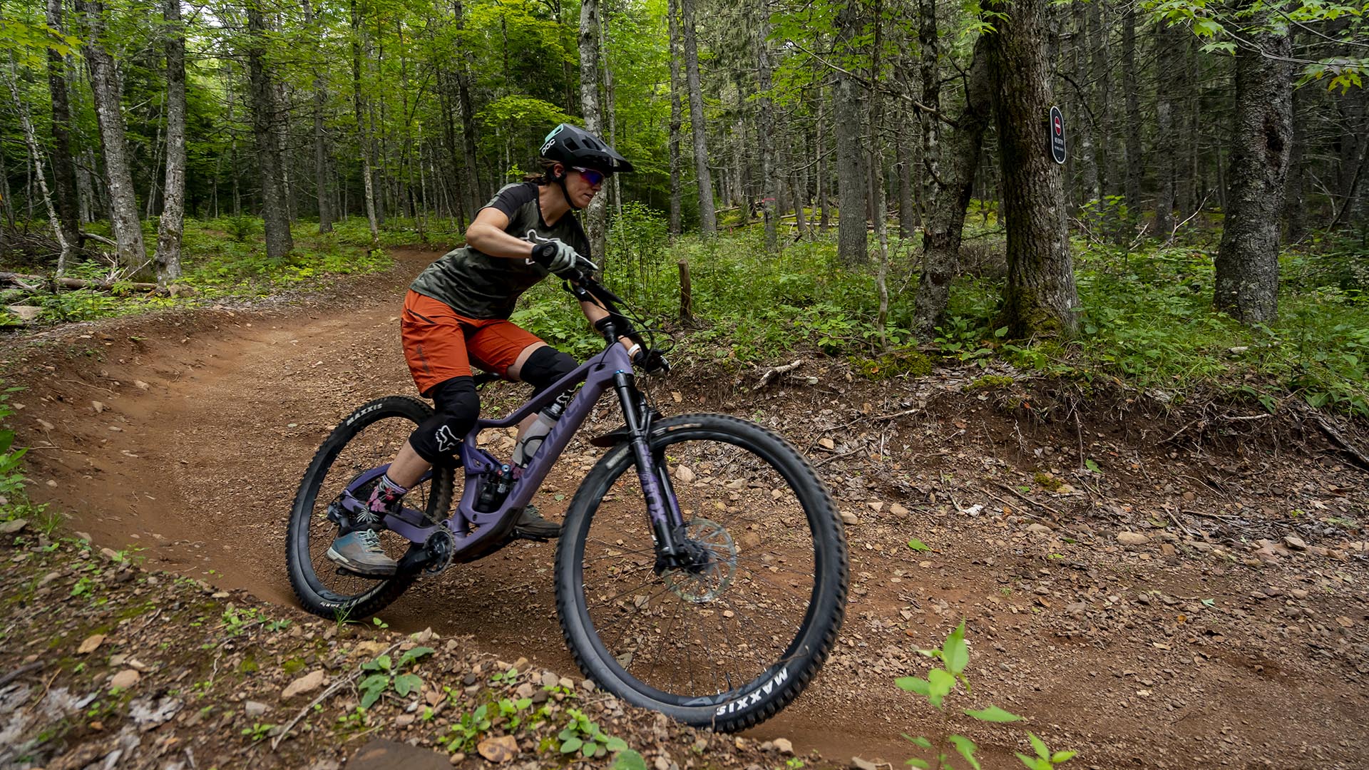 Wentworth in Canada - a person riding a mountain bike on a trail.