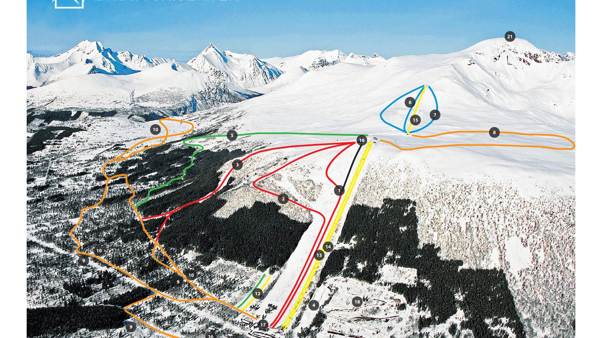 Ørsta Skisenter in Norway - a ski slope with many ski tracks on it.