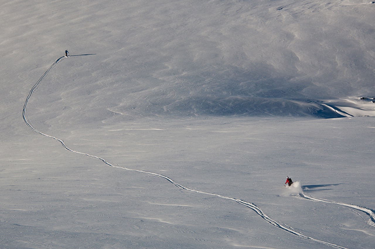 Ørsta Skisenter in Norway - white snow on the ground.