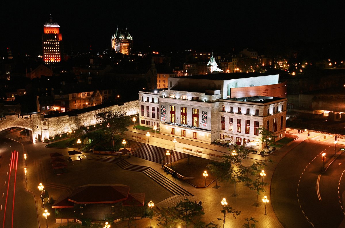 Montcalm in Canada - an aerial view of a city at night.