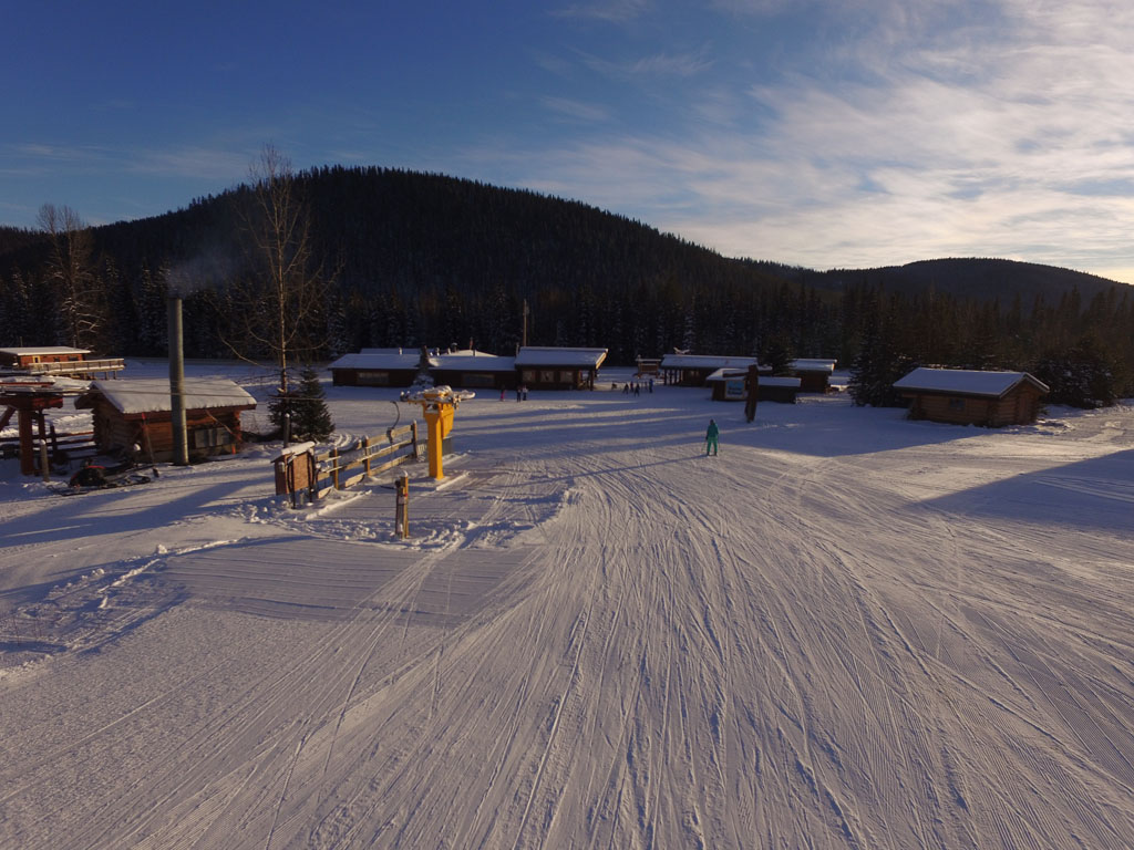 Troll Ski in Canada - a view of a ski area with ski tracks.