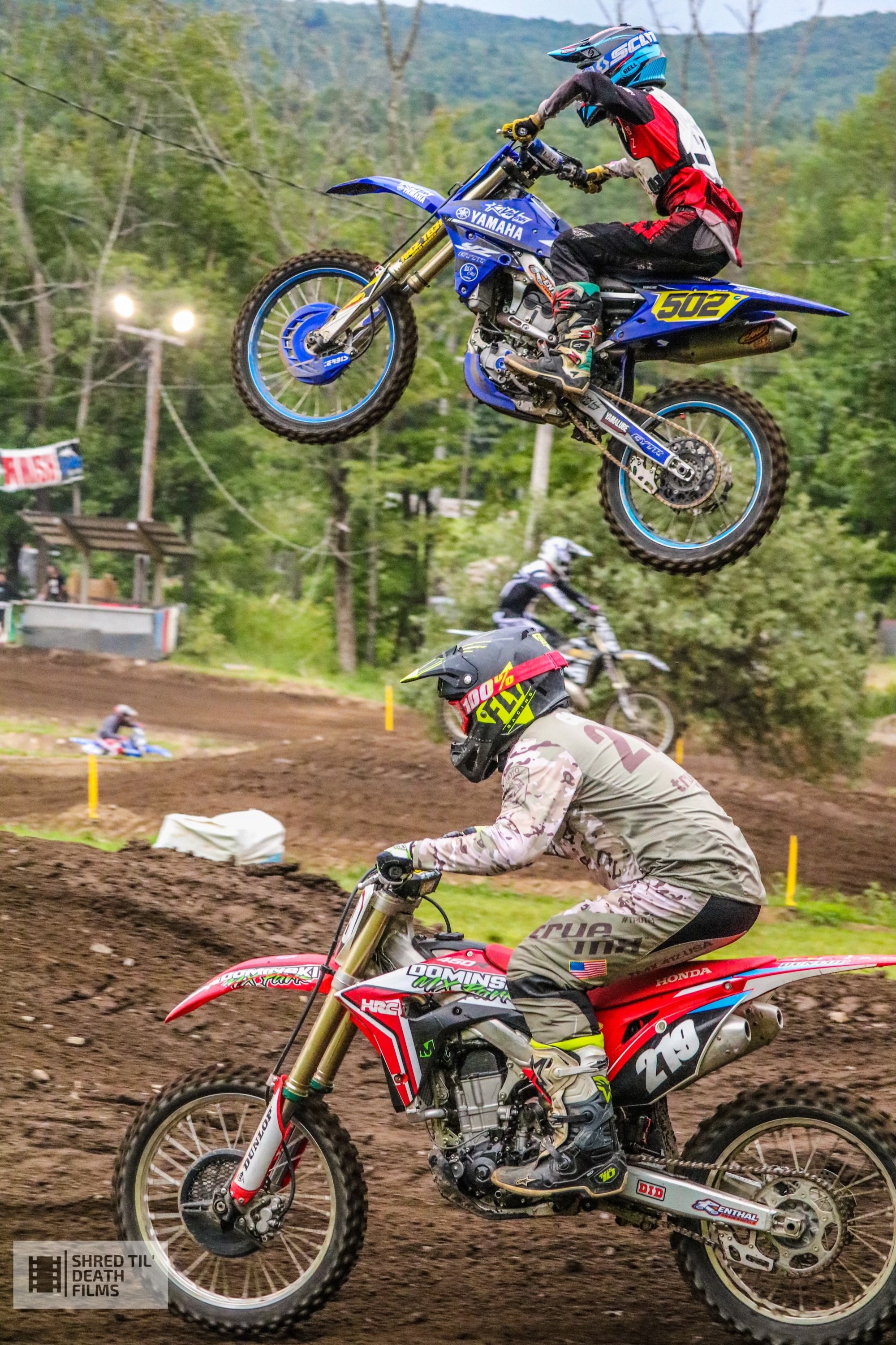 A challet on the slopes of Royal Mountain in upstate New York with a mountain bike nearby indicative of the area's popular outdoor activities.