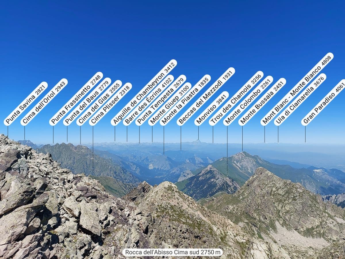 Monesi di Triora in Italy - the top of a mountain with a line of names on it.