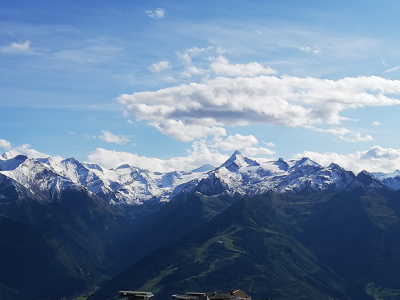 Schmittenhöhe in Austria - a view of the mountains from the top of a mountain.