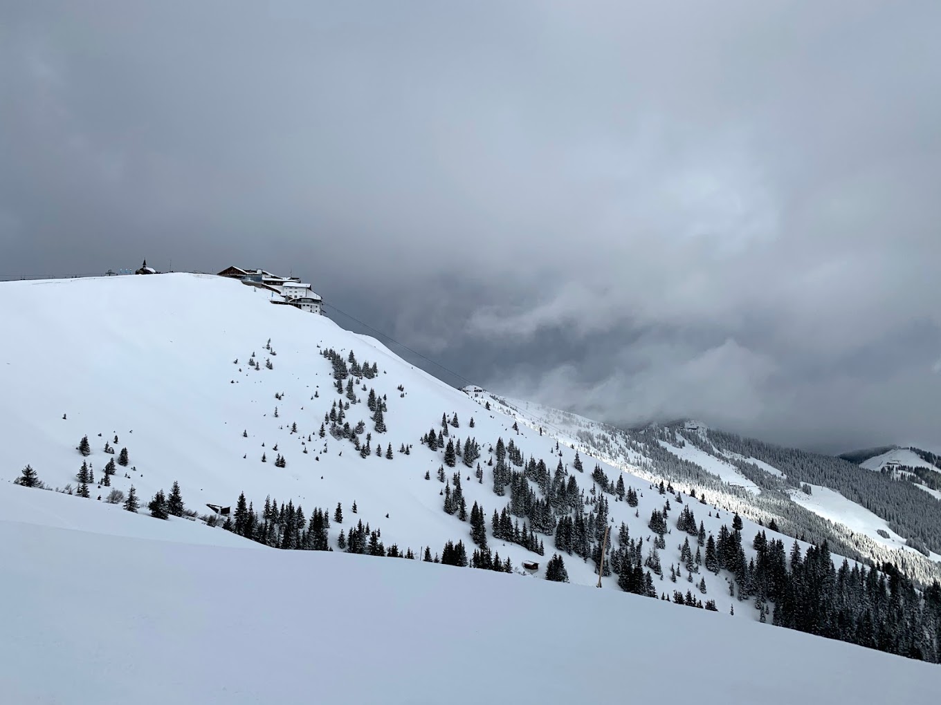 Schmittenhöhe in Austria - the view from the top of the mountain.