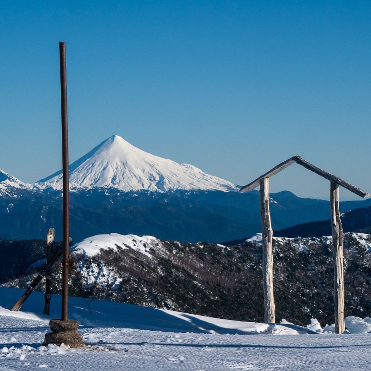 Centro de Ski Araucarias - Volcán Llaima in Chile - a view of mt fuji from the summit of mt fuji.