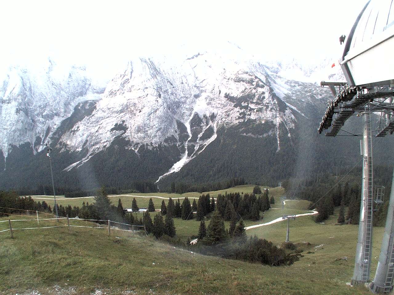 Naggler Alm in Austria - white clouds in the sky.