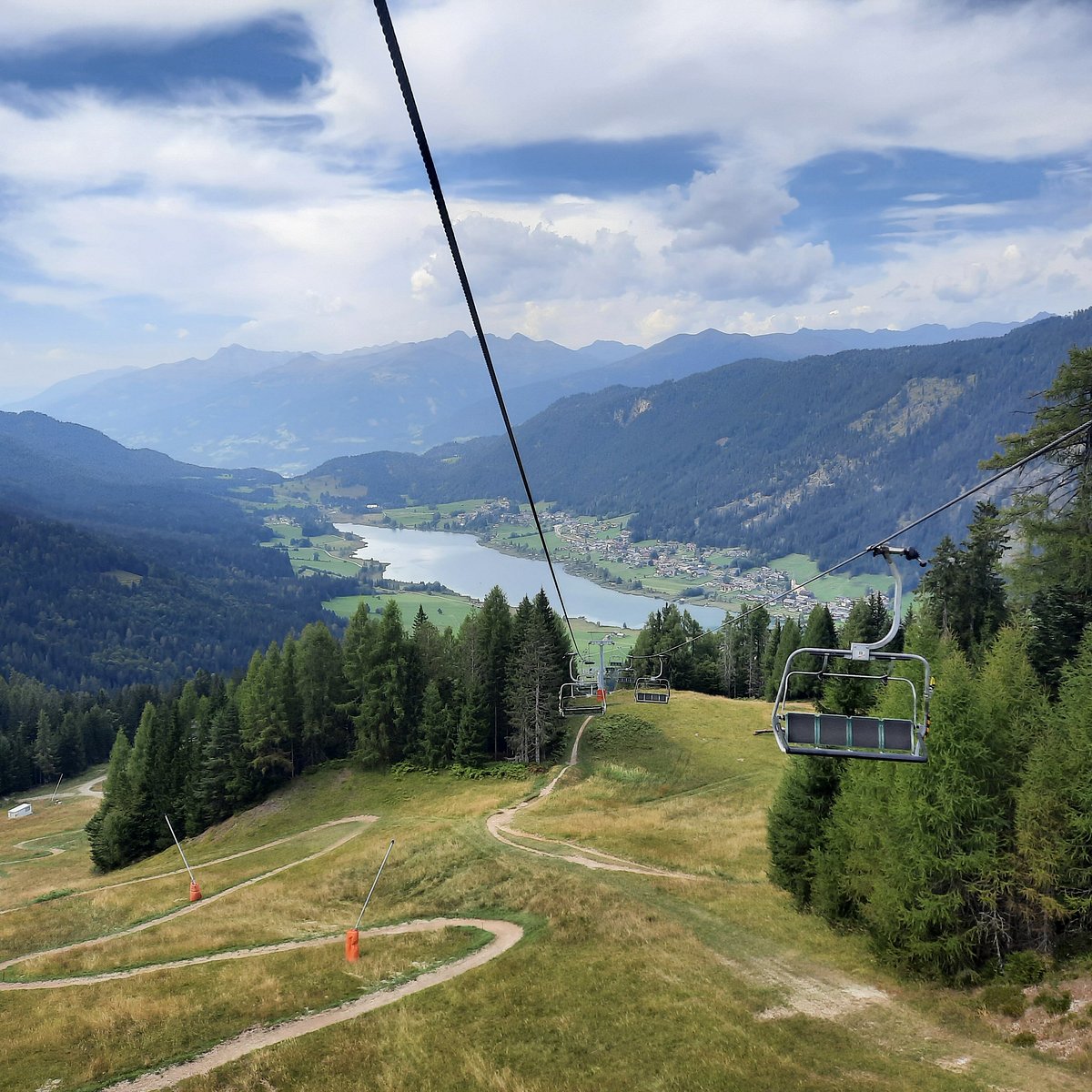 Naggler Alm in Austria - the view from the top of a ski lift.