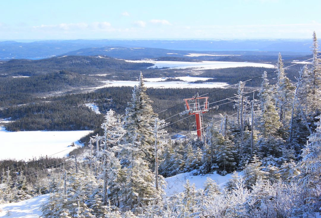 White Hills in Canada - a view from the top of a ski lift.