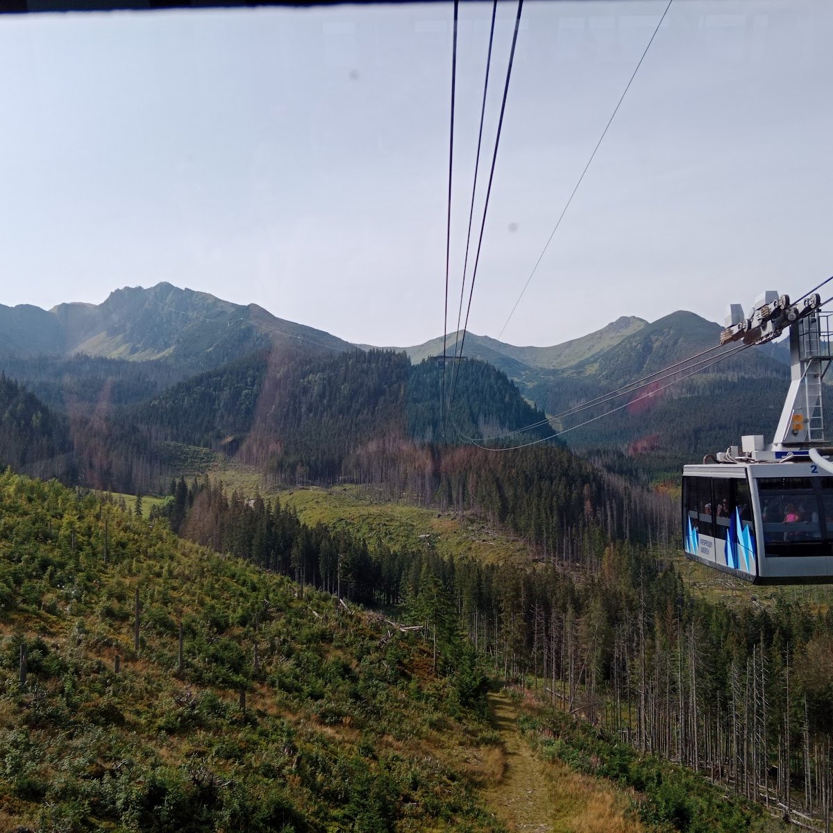 Szyndzielnia Dolna stacja kolejki linowej in Poland - a cable car on the side of a mountain.