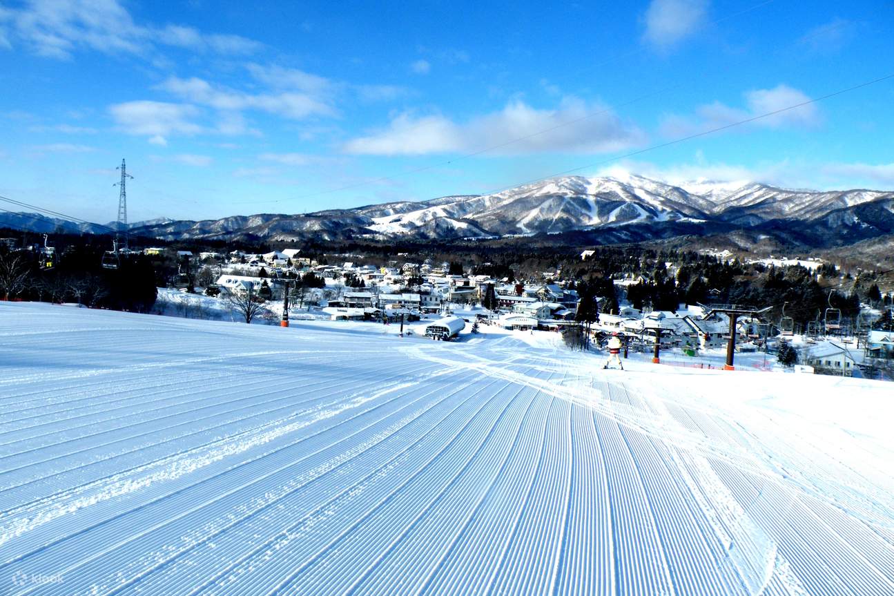 Hirugano Kogen in Japan - snow on the ground.