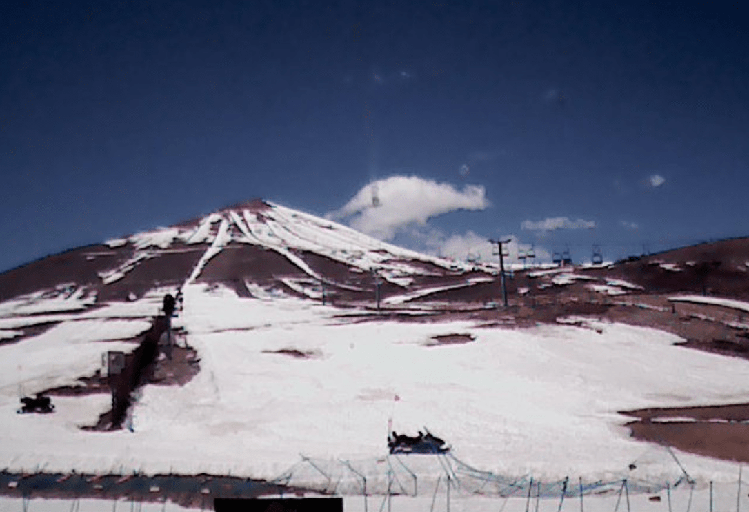 Volcan Villarrica Ski Center in Chile - the snow is white.