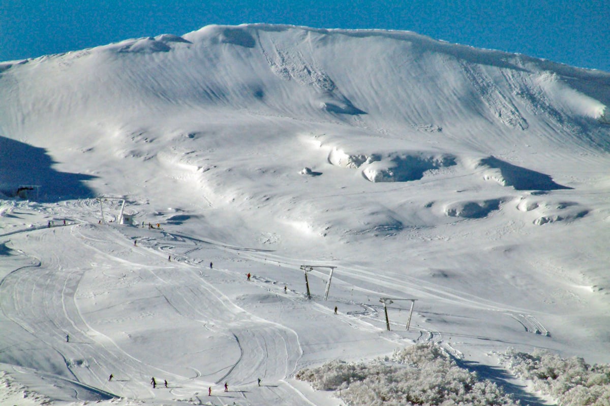 Prato Spilla in Italy - a mountain covered in snow.