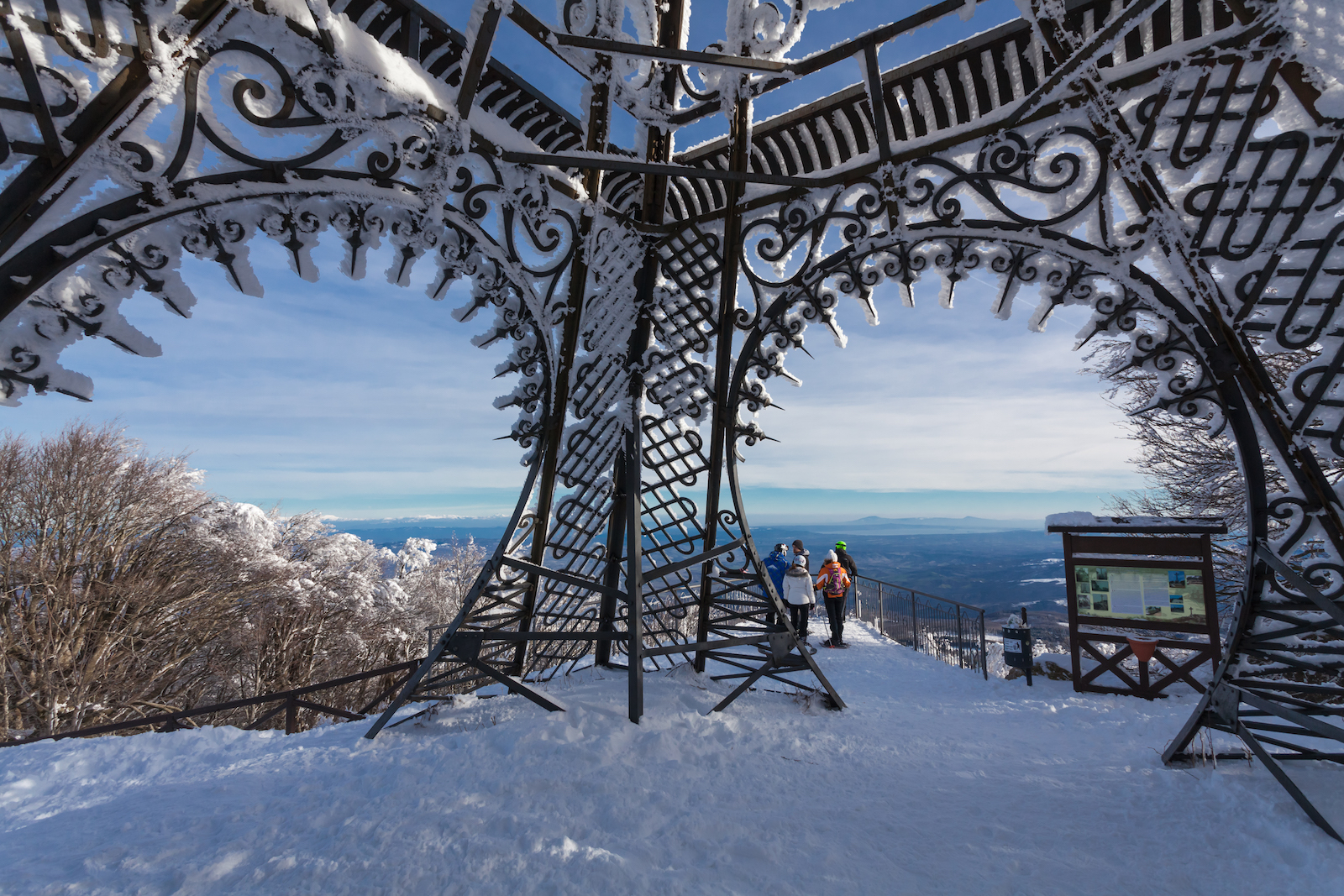 Monte Amiata in Italy - a sculpture made of snow.