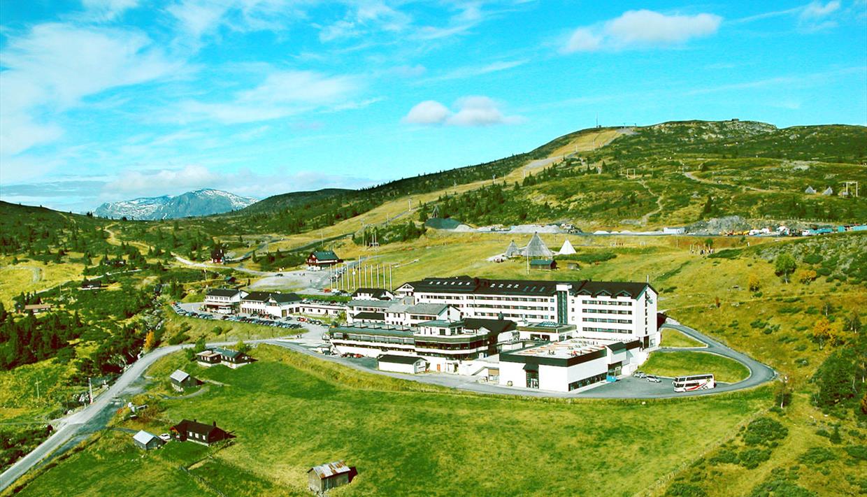 Golsfjellet in Norway: the building where the hotel is located.