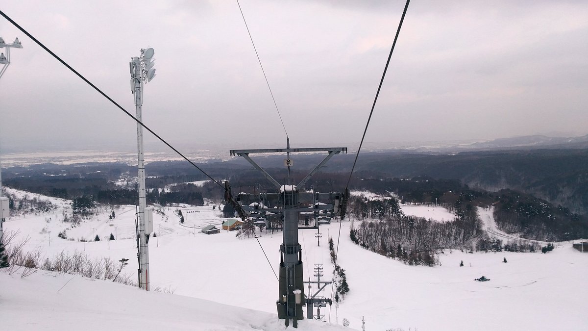 Moya Hills in Japan - the view from the top of a ski lift.
