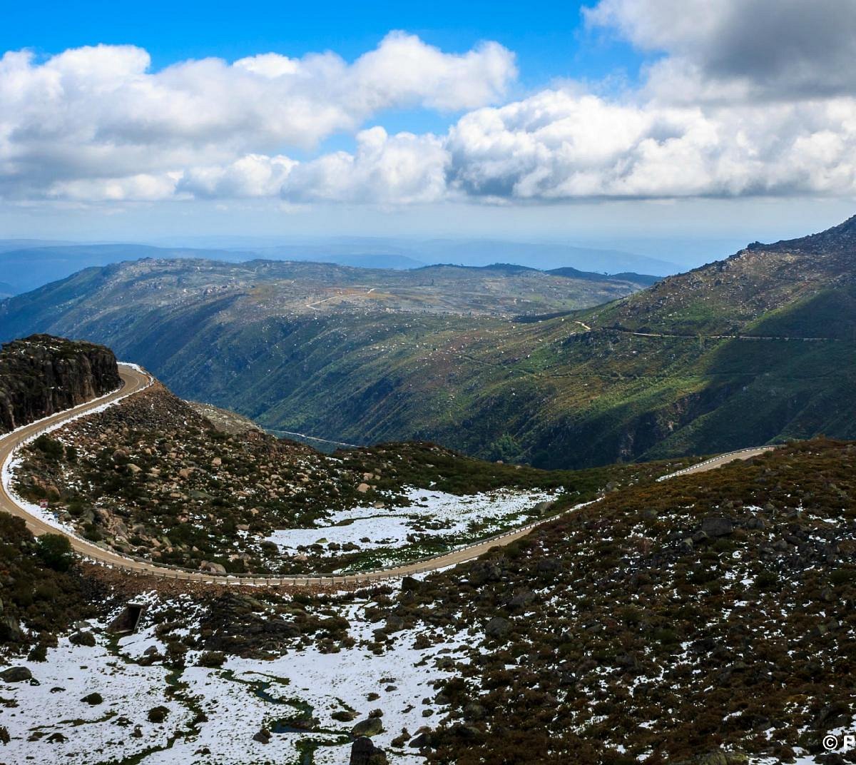 La Serra in France - the road to the top of the mountain.