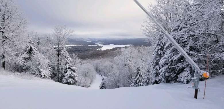McCauley Mountain Ski Center in USA - the view from the top of the mountain.