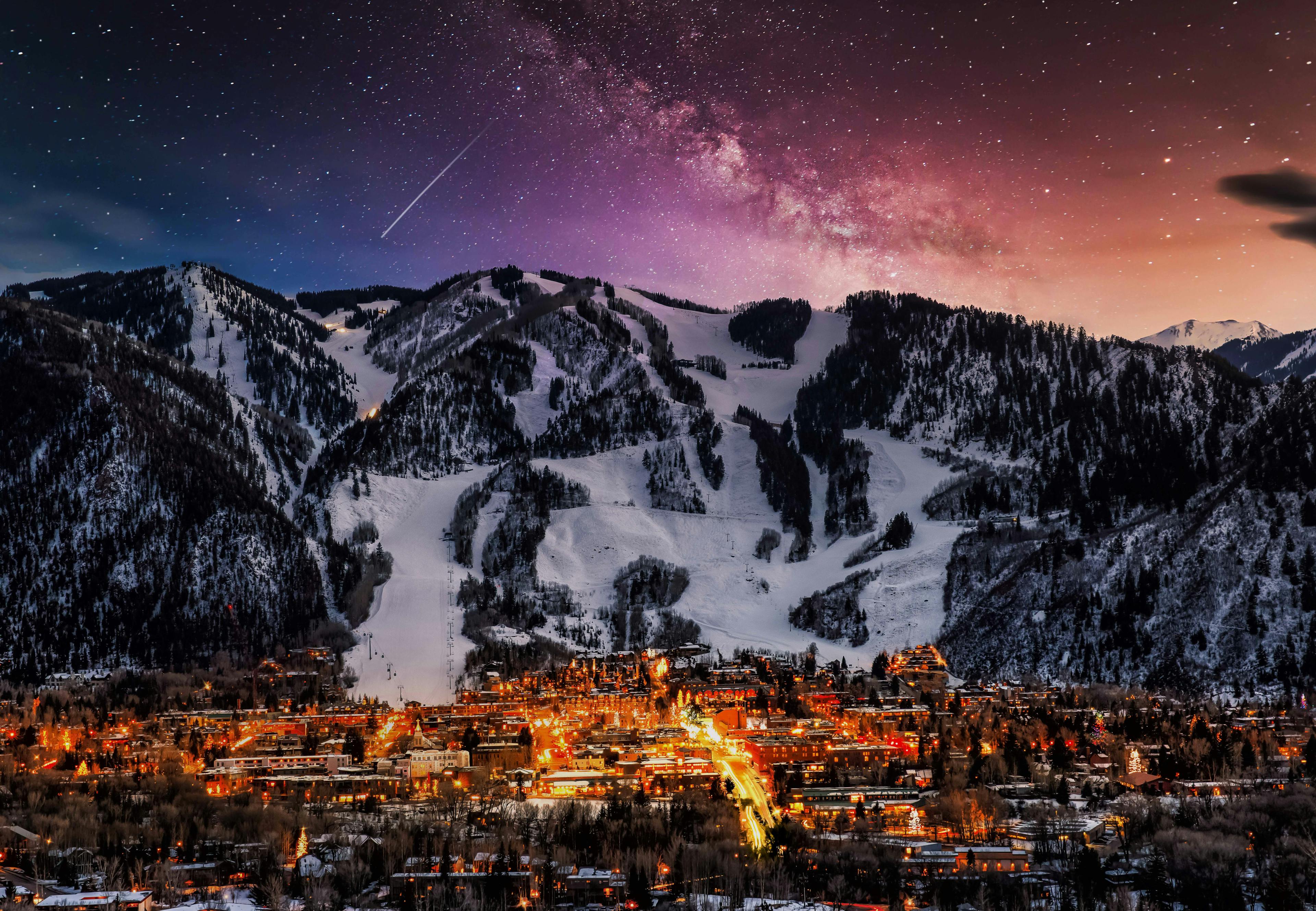Ski resort at Ski-Waldheimat Hauereck in Austria, featuring a stunning mountain landscape filled with winter sports activities amidst a beautiful winter scenery.