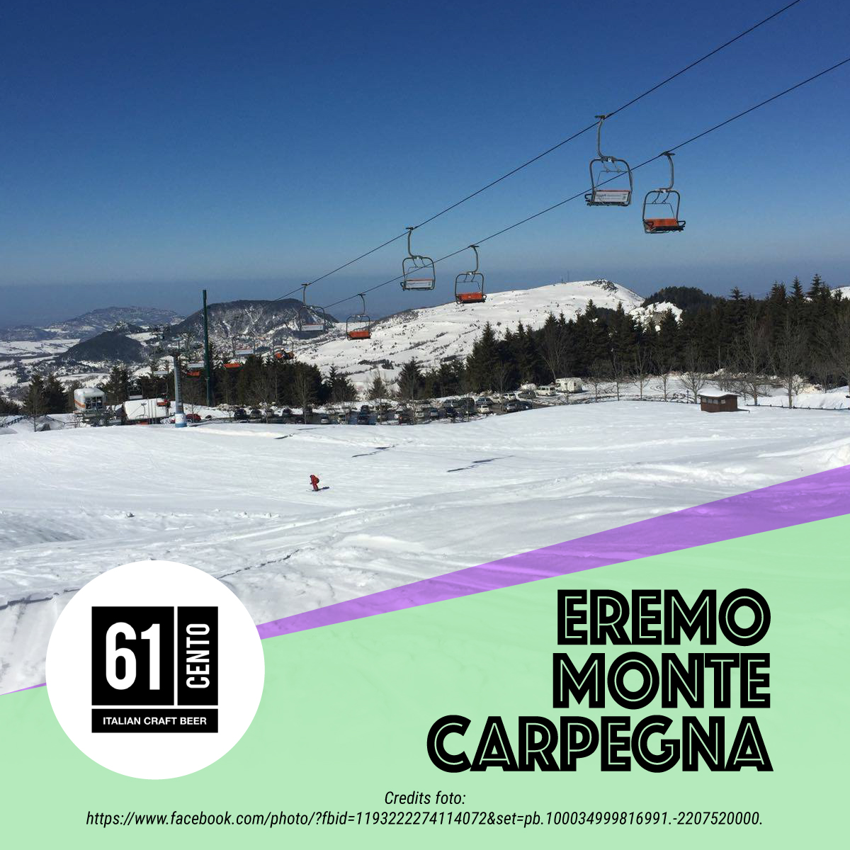 Risalita sciistica Carpegna - Eremo in Italy - a ski slope with a ski lift in the background.