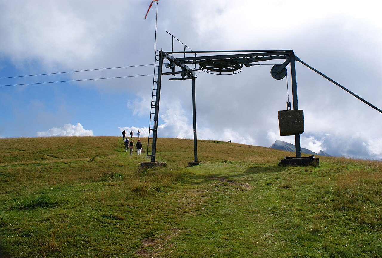 Niedere – Andelsbuch | Bezau in Austria - two people are standing on the top of a hill.