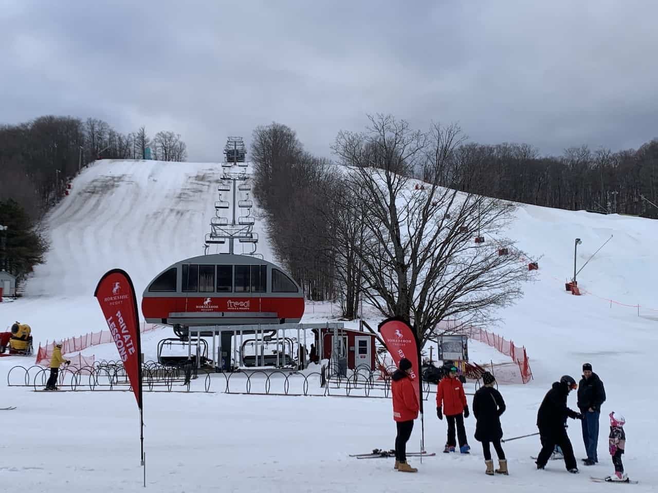 Horseshoe Resort in Canada - a group of people that are standing in the snow.