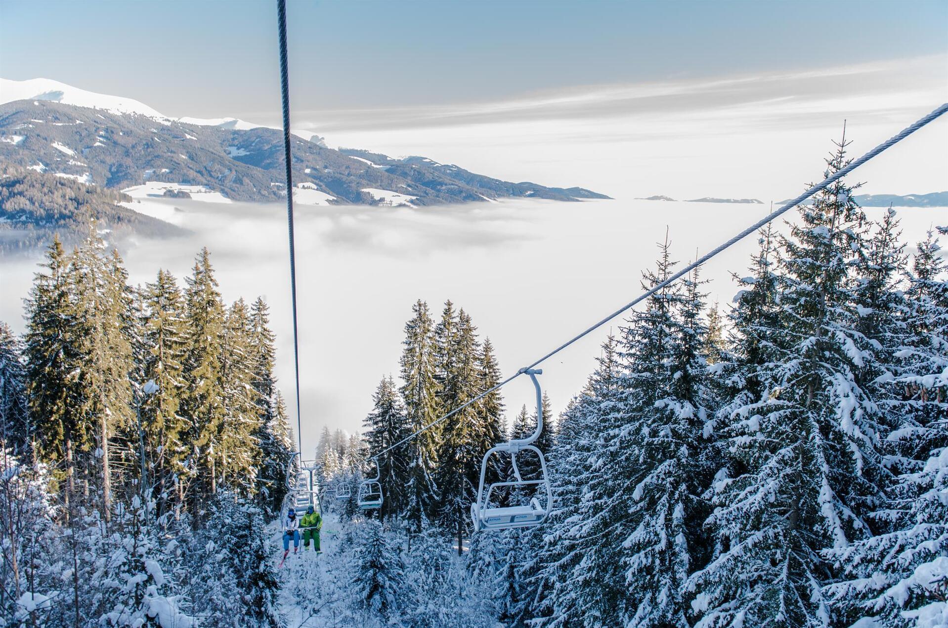 Gaaler Lifte in Austria - a ski lift going up a snowy mountain.