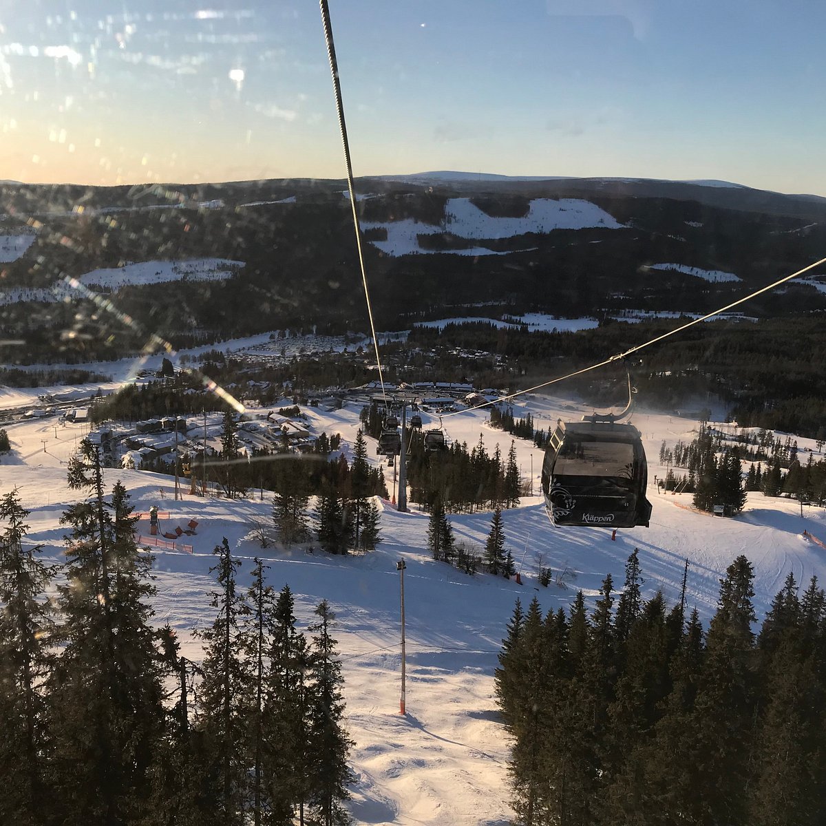 Kläppen in Sweden - a view from the top of a ski lift.