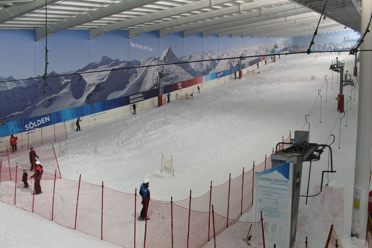 The Snow Centre – Hemel Hempstead in United Kingdom - the snow is white.
