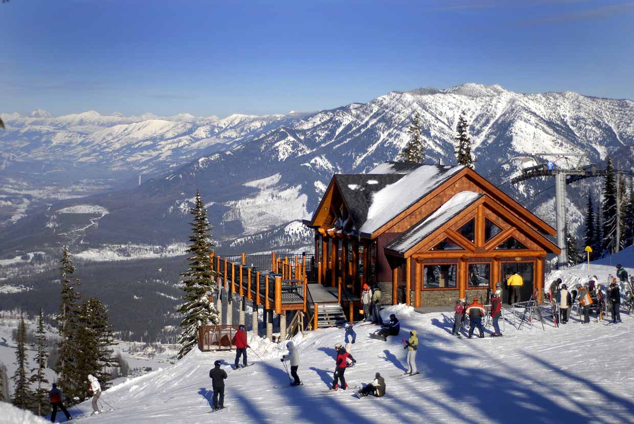 Fernie in Canada: a ski resort in the mountains.