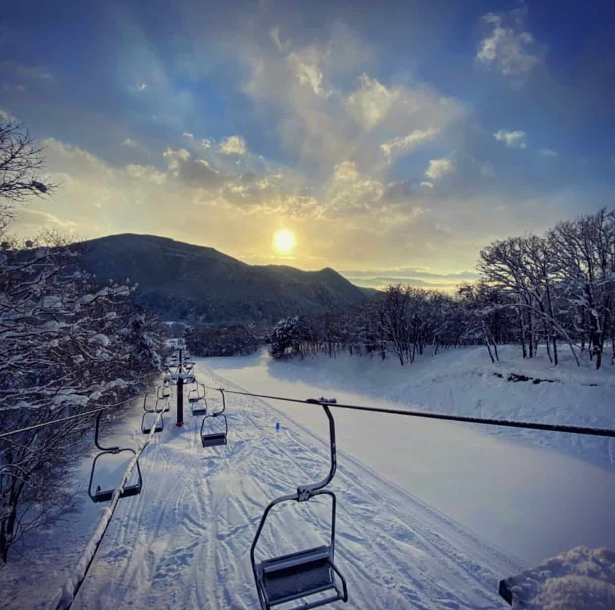 Jiigatake in Japan - snow on the ground.