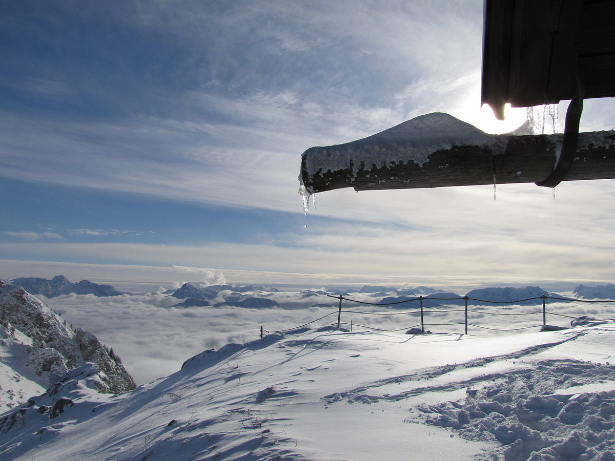 Unterberg, Austria, view from mountain peak