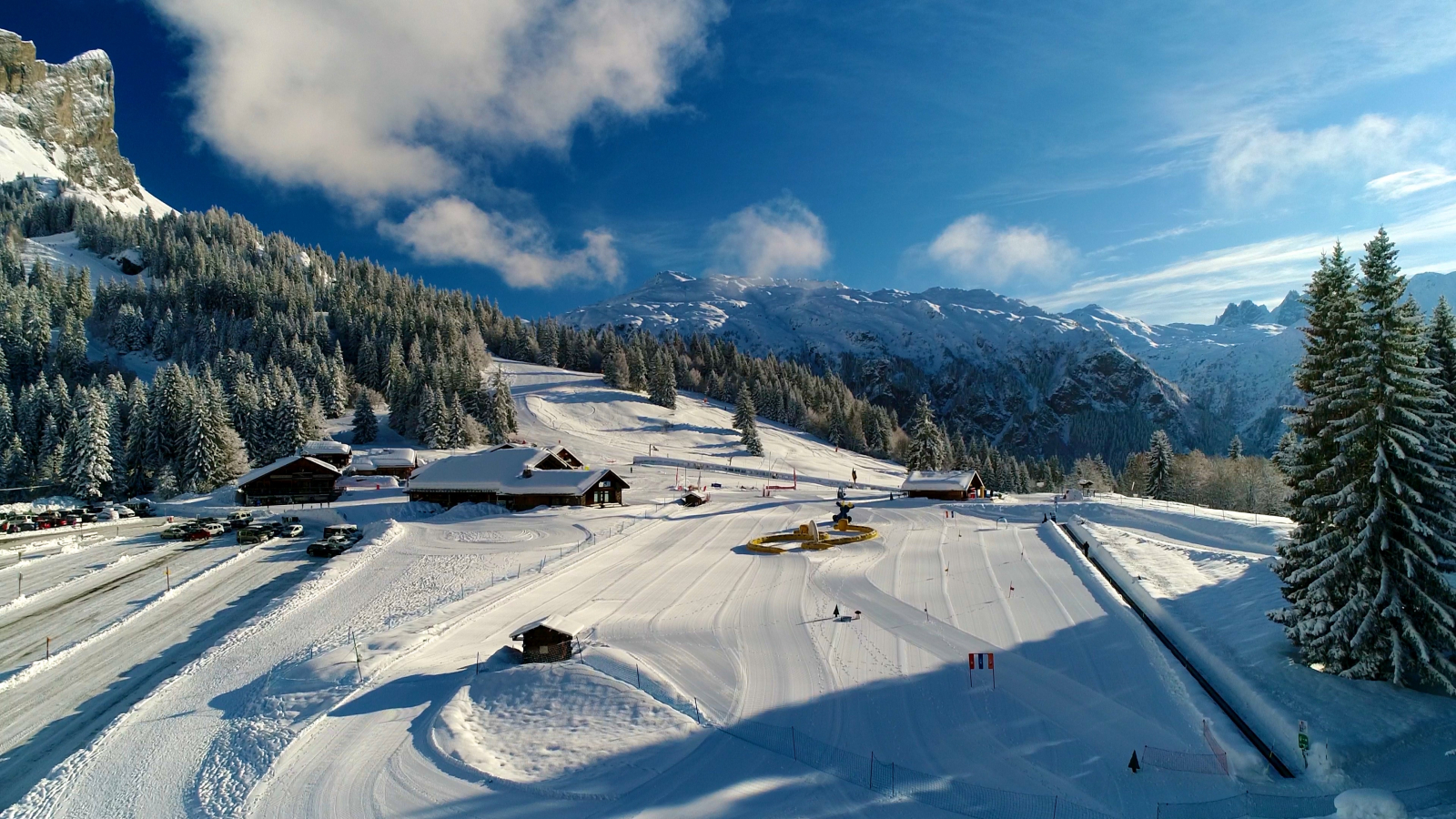 Passy Plaine-Joux in France - a snow covered ski slope.