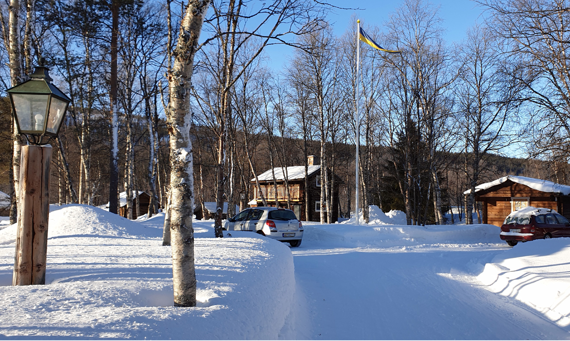 Ljungdalsbergets Turist AB in Sweden - snow on the ground.
