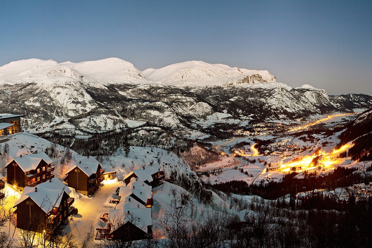 Hemsedal in Norway - a view of the mountains from the top of a mountain.