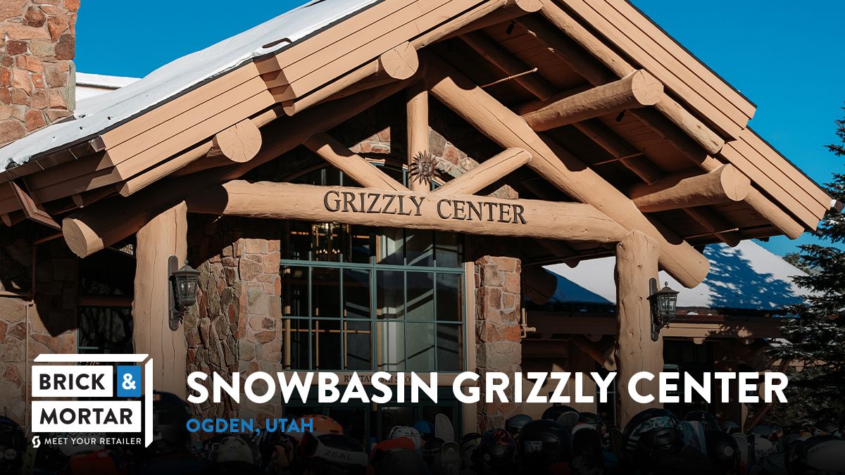 Snowbasin in USA - the entrance to the snow mountain center.