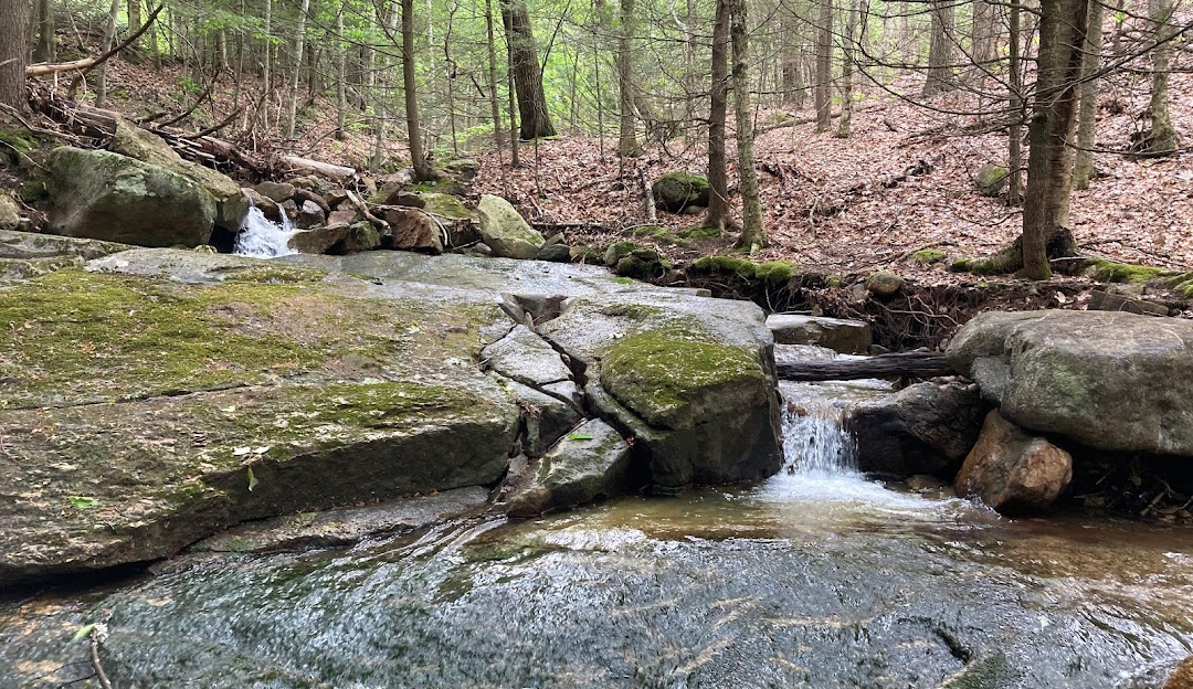 View of Camden Snow Bowl in Maine featuring a charming chalet set against a forested mountain backdrop. A mountain bike hints at outdoor activities, while a serene lake completes the peaceful scenery.