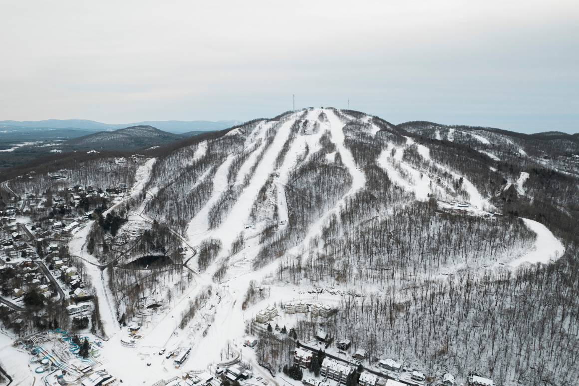Bromont in Canada - snow on the ground.