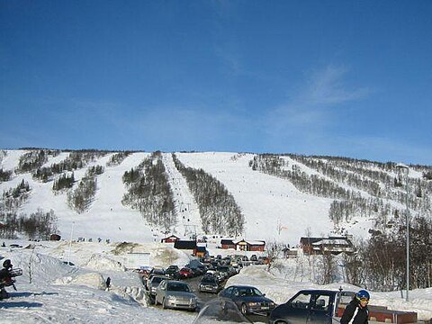 Storlien in Sweden - a snow covered ski slope.