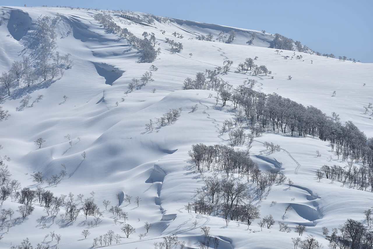 Gassan in Japan - a mountain covered in snow.