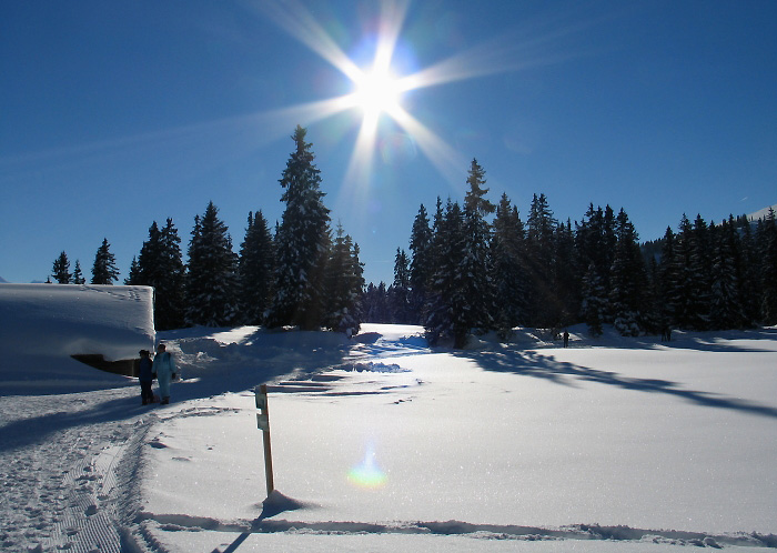 Beatenberg-Niederhorn in Switzerland - a clear blue sky.