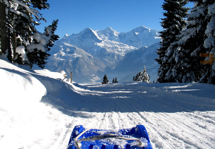 Beatenberg-Niederhorn in Switzerland - snow on the ground.
