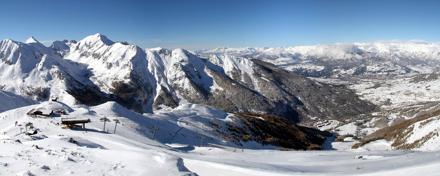 Ventron in France - a view from the top of a snowy mountain.